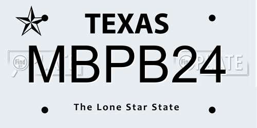 MBPB24 Texas License Plate