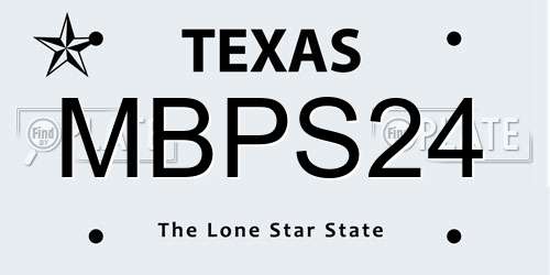 MBPS24 Texas License Plate