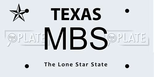 MBS Texas License Plate