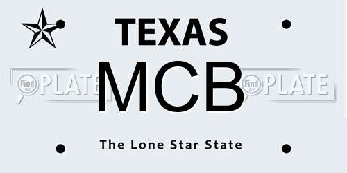 MCB Texas License Plate