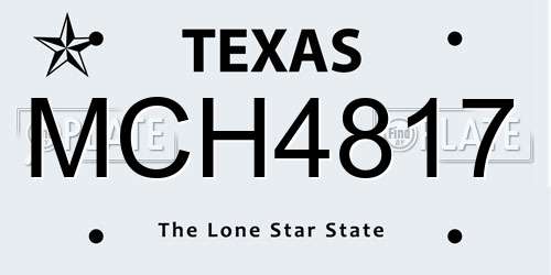 MCH4817 Texas License Plate