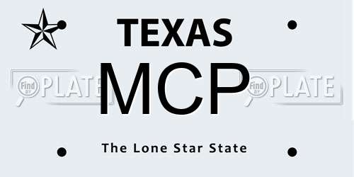 MCP Texas License Plate
