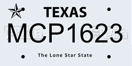 MCP1623 Texas License Plate