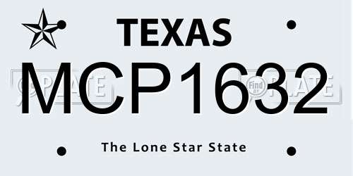 MCP1632 Texas License Plate