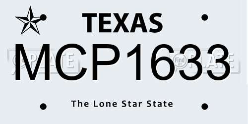 MCP1633 Texas License Plate
