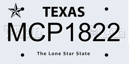 MCP1822 Texas License Plate