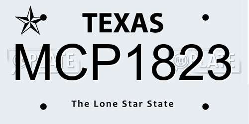 MCP1823 Texas License Plate