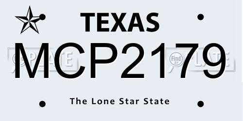 MCP2179 Texas License Plate