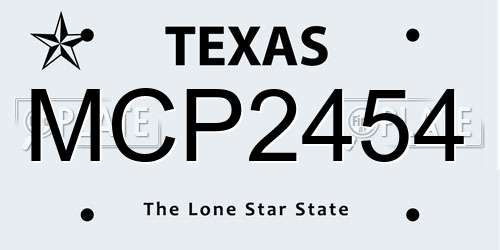MCP2454 Texas License Plate