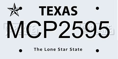 MCP2595 Texas License Plate