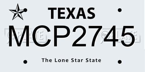 MCP2745 Texas License Plate