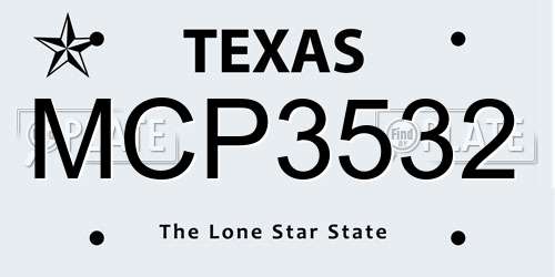MCP3532 Texas License Plate
