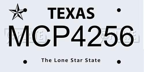 MCP4256 Texas License Plate