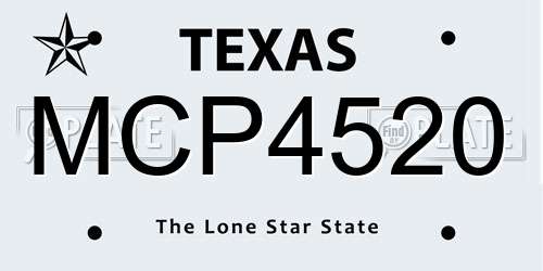 MCP4520 Texas License Plate