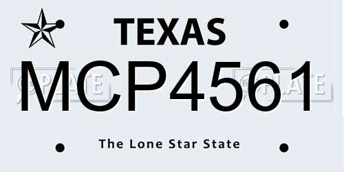 MCP4561 Texas License Plate