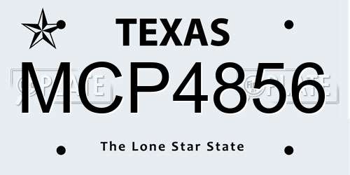 MCP4856 Texas License Plate
