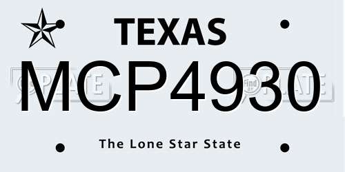 MCP4930 Texas License Plate