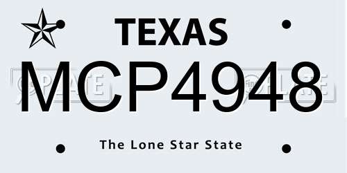 MCP4948 Texas License Plate