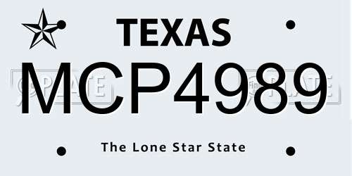MCP4989 Texas License Plate