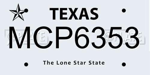 MCP6353 Texas License Plate