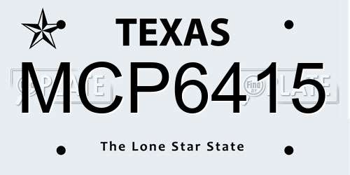 MCP6415 Texas License Plate