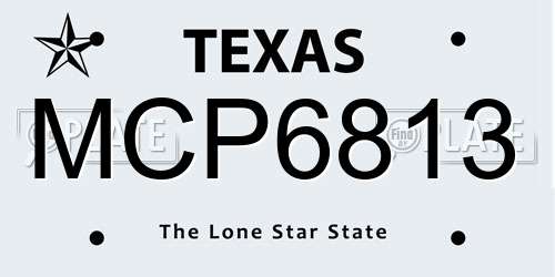 MCP6813 Texas License Plate