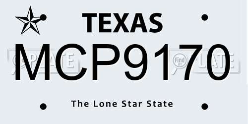 MCP9170 Texas License Plate