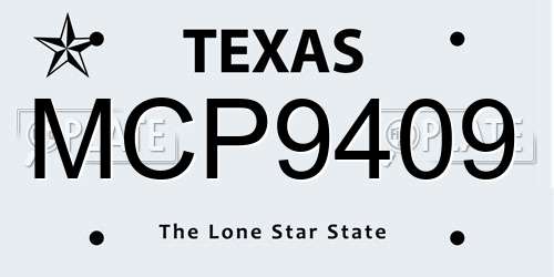 MCP9409 Texas License Plate