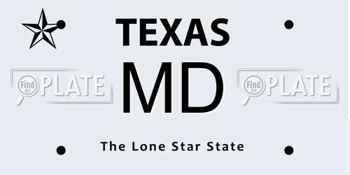 MD Texas License Plate