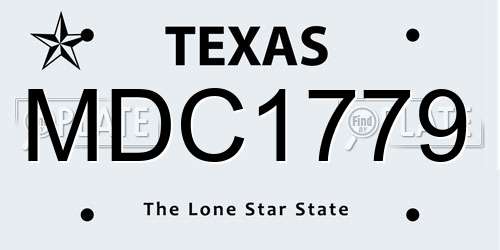 MDC1779 Texas License Plate