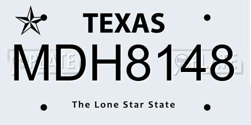 MDH8148 Texas License Plate