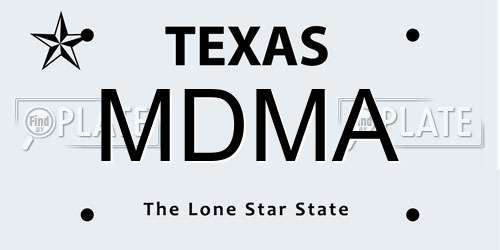 MDMA Texas License Plate