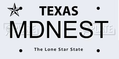 MDNEST Texas License Plate