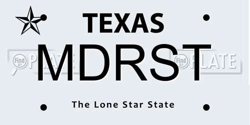 MDRST Texas License Plate