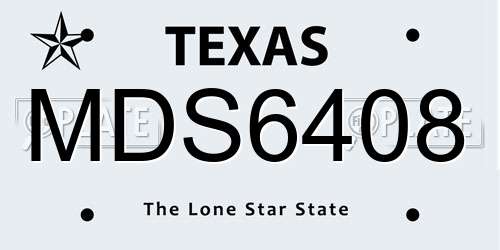MDS6408 Texas License Plate