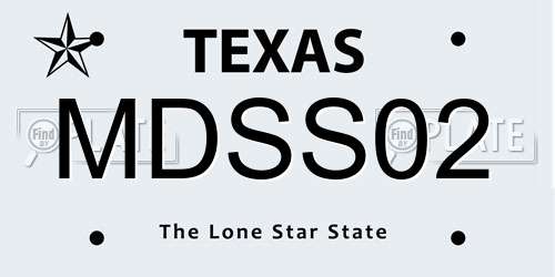 MDSS02 Texas License Plate