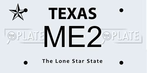 ME2 Texas License Plate