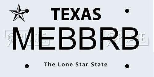 MEBBRB Texas License Plate