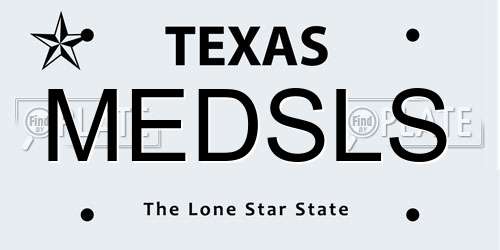 MEDSLS Texas License Plate