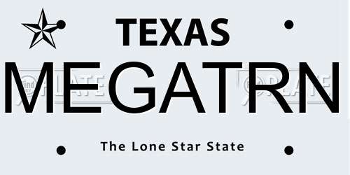 MEGATRN Texas License Plate