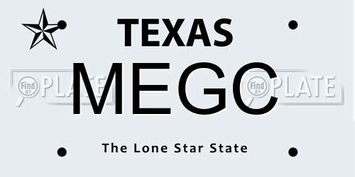MEGC Texas License Plate
