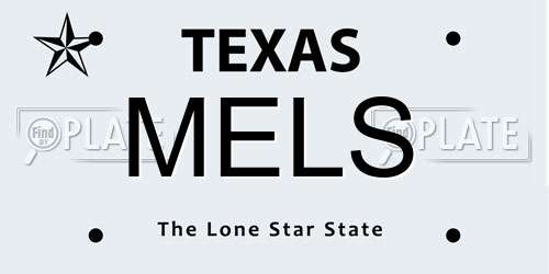 MELS Texas License Plate