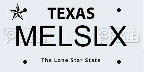 MELSLX Texas License Plate