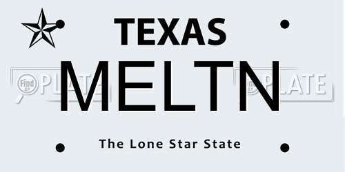 MELTN Texas License Plate