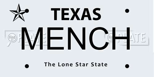 MENCH Texas License Plate
