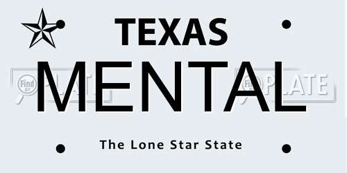 MENTAL Texas License Plate