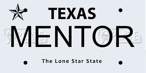 MENTOR Texas License Plate