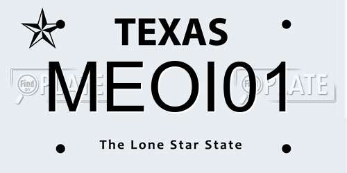 MEOI01 Texas License Plate