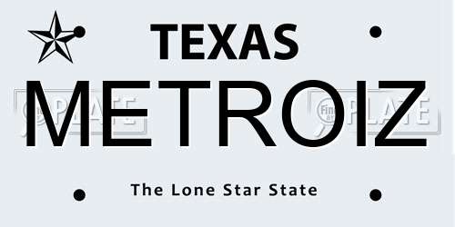 METROIZ Texas License Plate