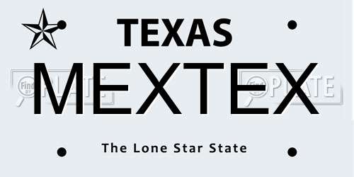 MEXTEX Texas License Plate